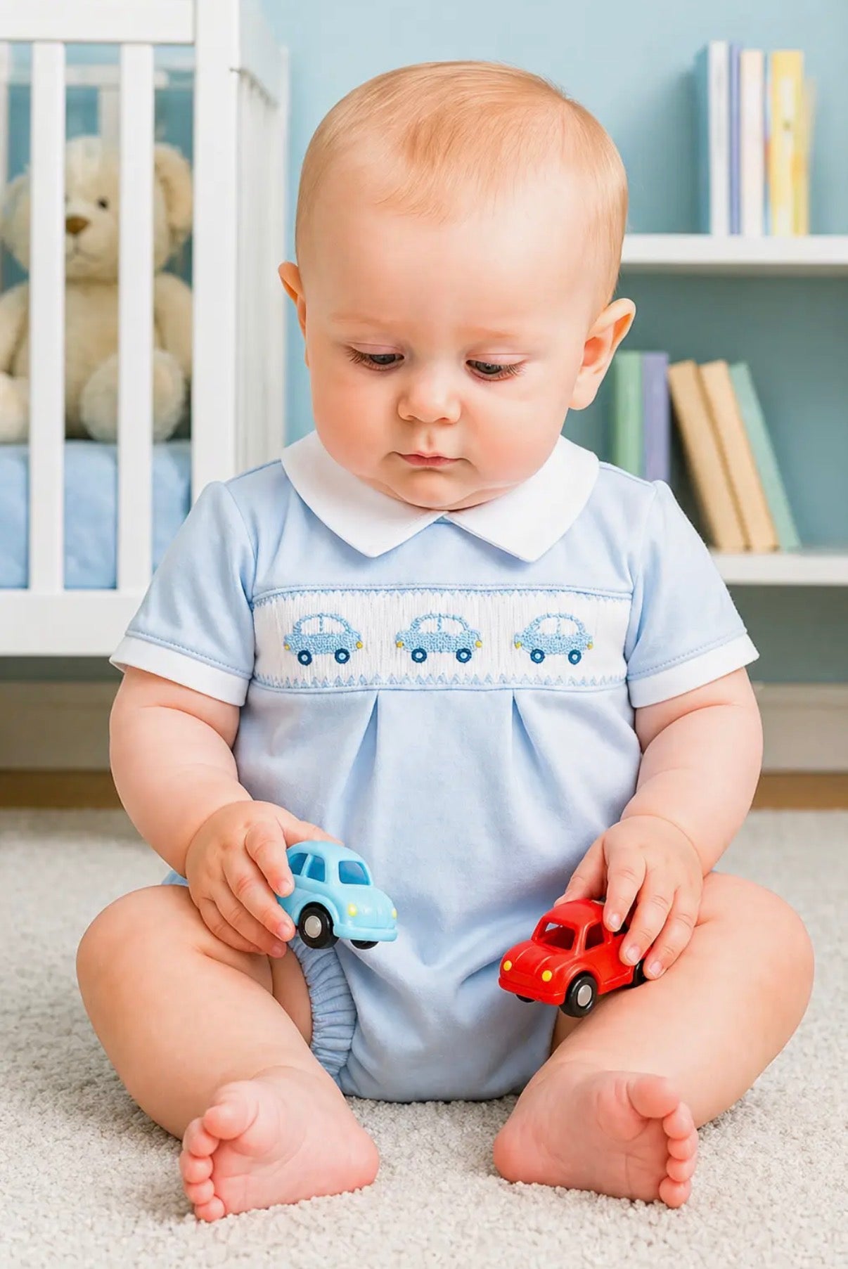 Boys Smocked Romper