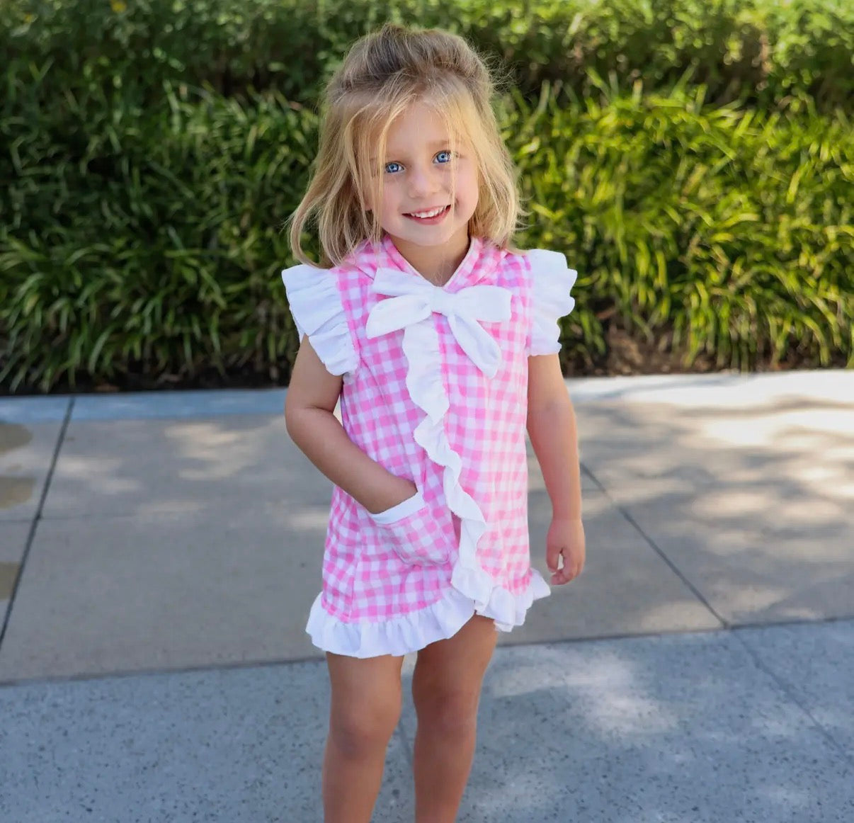 Gingham Swim Suit Cover Up