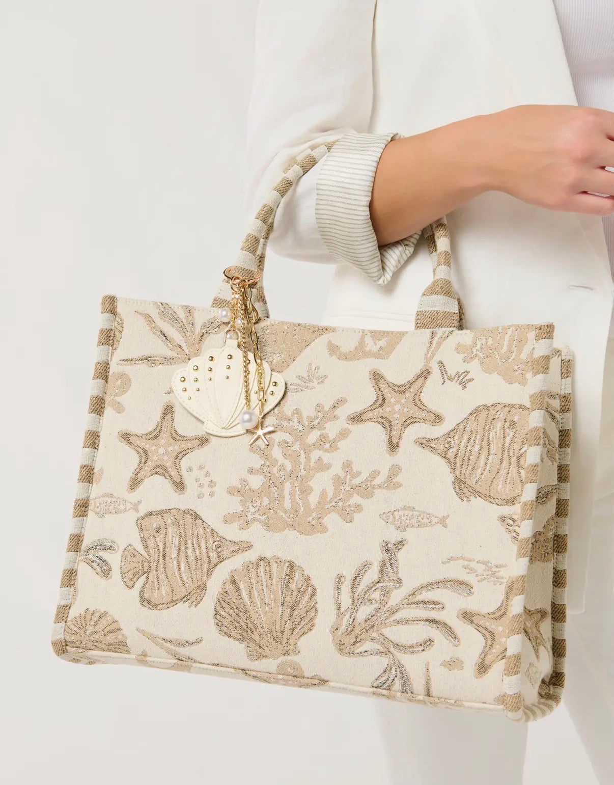 Coastal Jacquard Tote