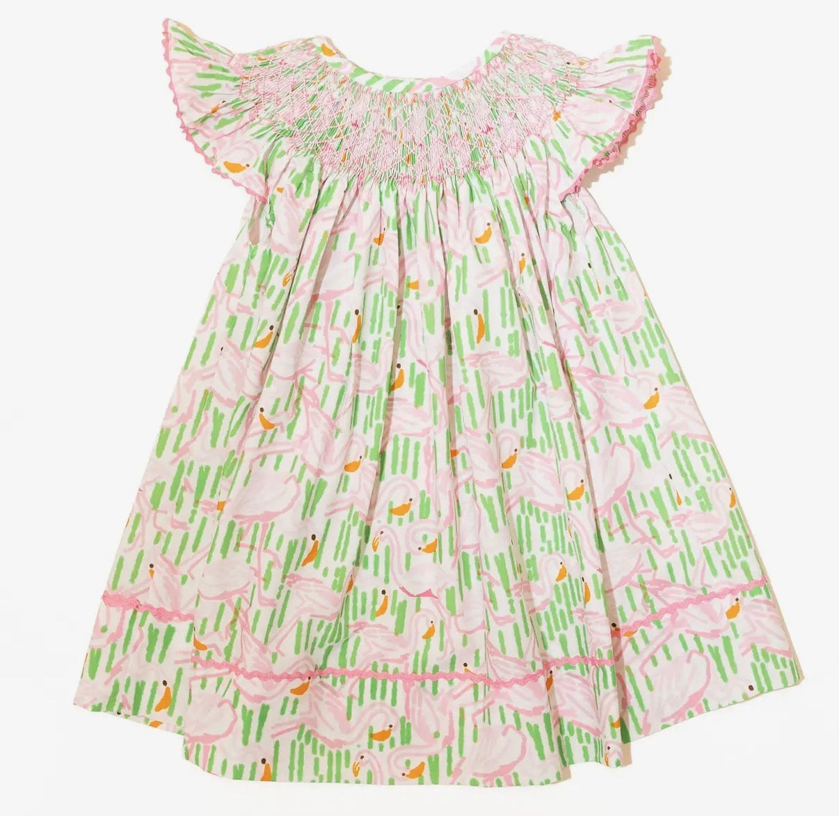 Flamingo Smocked Dress