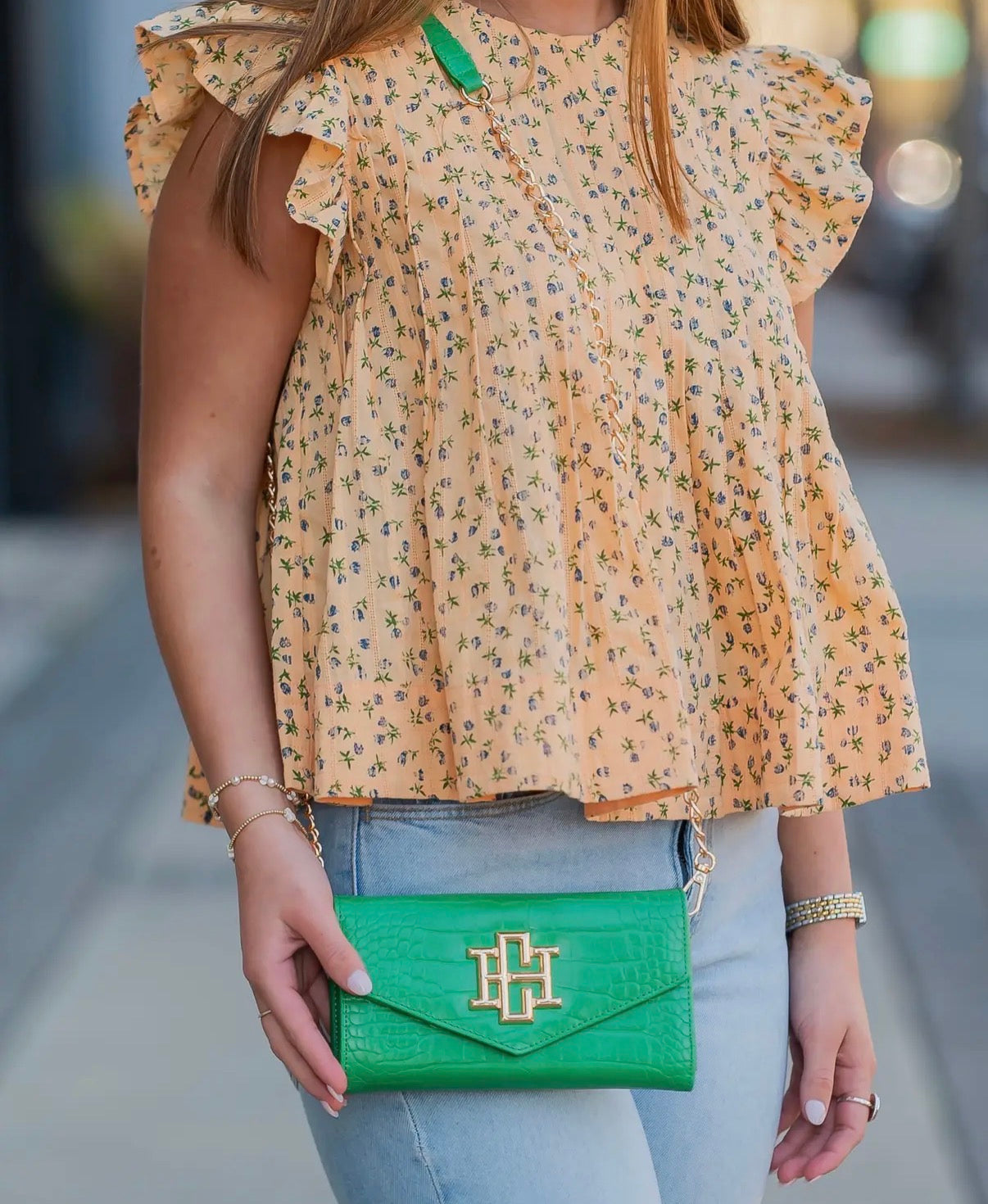 Caroline Hill Crossbody - Kelly Green