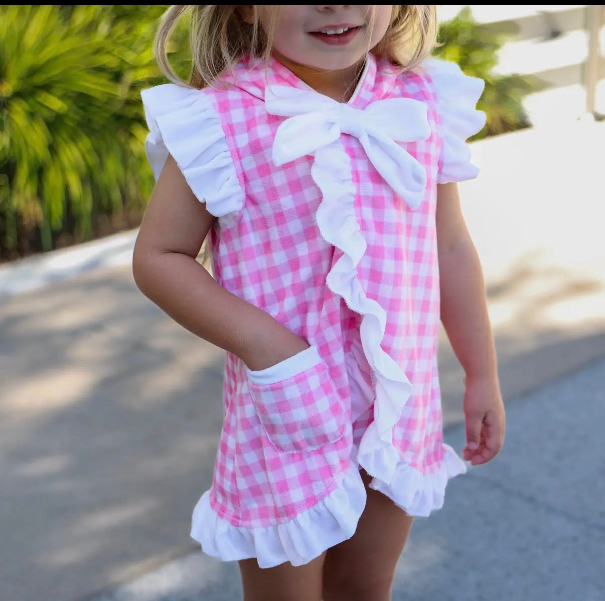 Gingham Swim Suit Cover Up