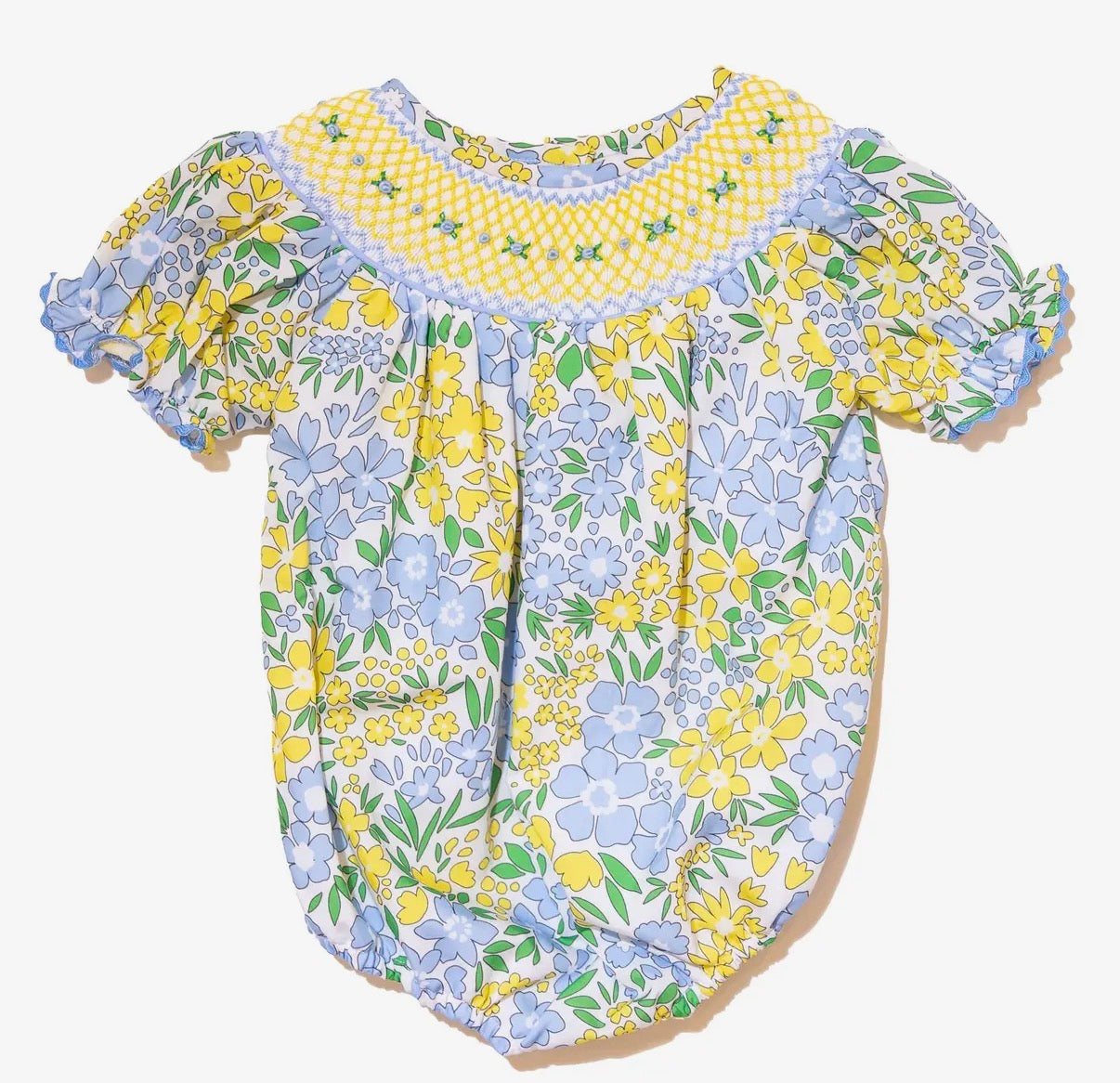 Wild Flowers Smocked Bubble