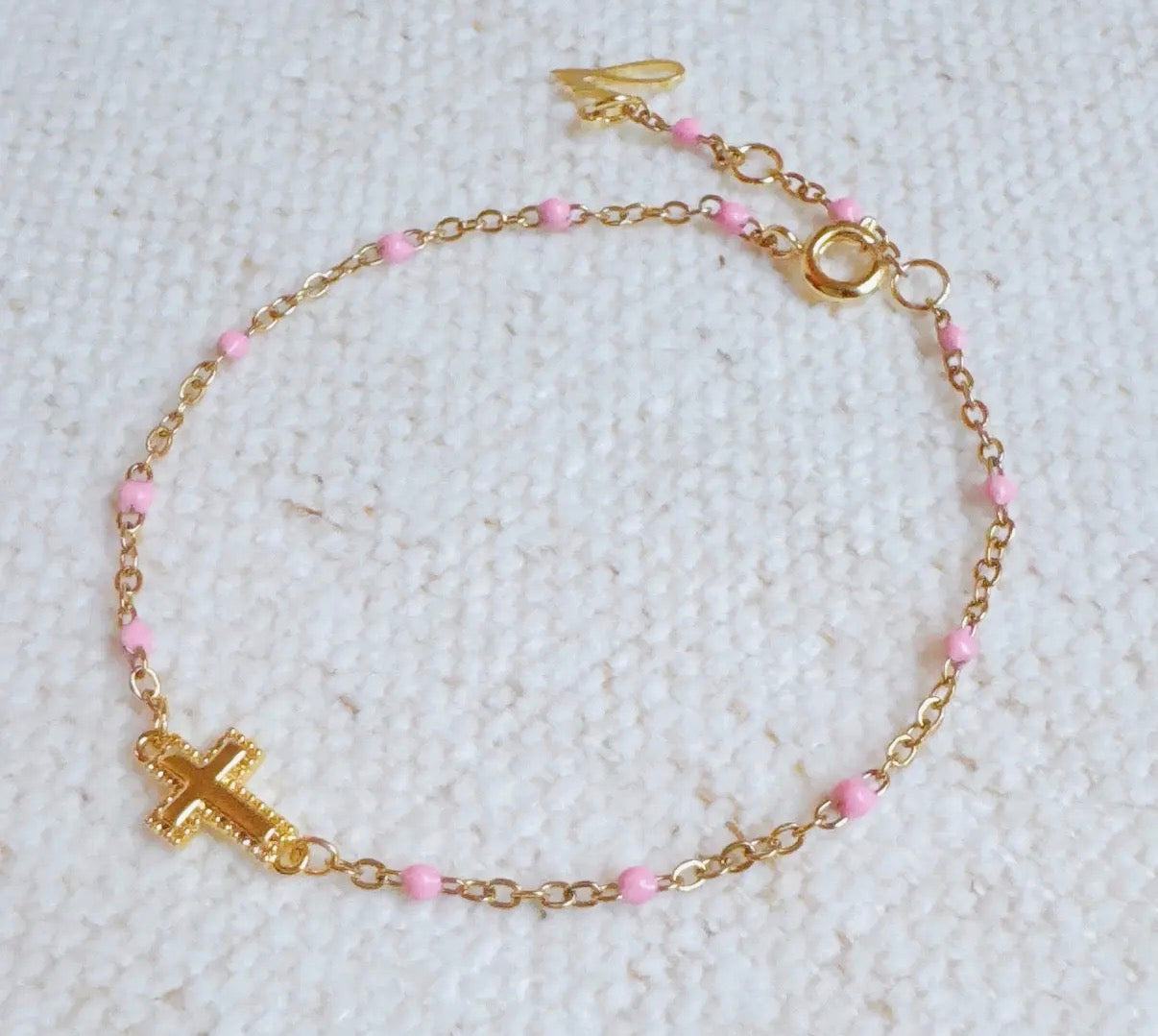 Dainty Chain Cross Bracelet- Ellison+Young
